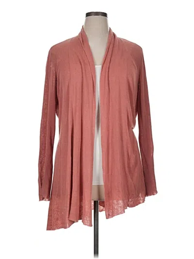 Pre-owned Eileen Fisher Cardigan Sweater In Pink