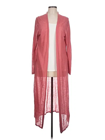 Pre-owned Eileen Fisher Cardigan Sweater In Pink