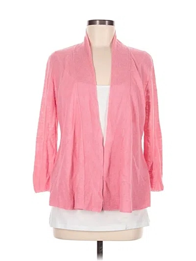 Pre-owned Eileen Fisher Cardigan Sweater In Pink