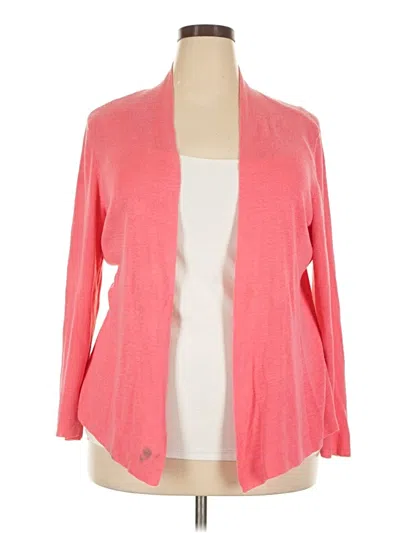 Pre-owned Eileen Fisher Cardigan Sweater In Pink