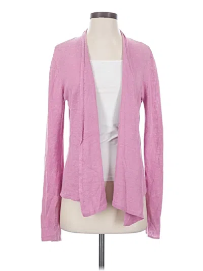 Pre-owned Eileen Fisher Cardigan Sweater In Pink