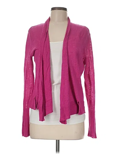 Pre-owned Eileen Fisher Cardigan Sweater In Pink