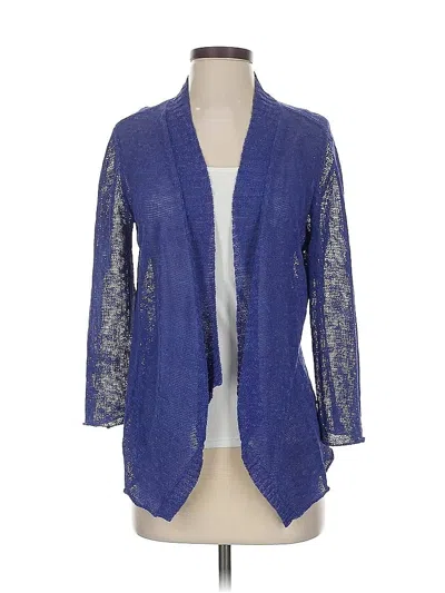 Pre-owned Eileen Fisher Cardigan Sweater In Purple