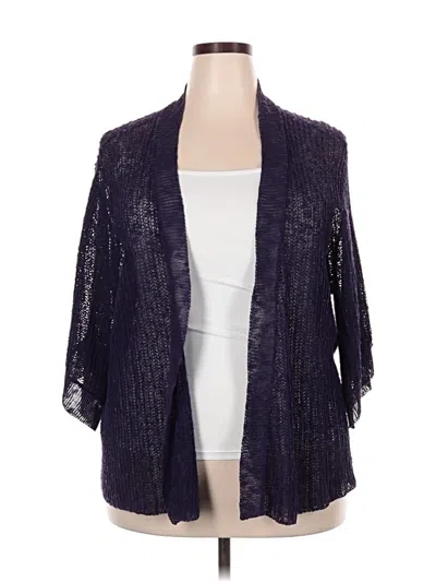 Pre-owned Eileen Fisher Cardigan Sweater In Purple