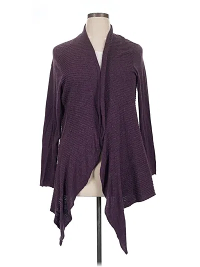 Pre-owned Eileen Fisher Cardigan Sweater In Purple