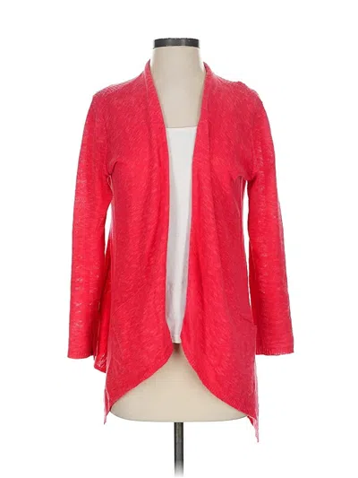 Pre-owned Eileen Fisher Cardigan Sweater In Red