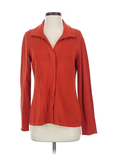 Pre-owned Eileen Fisher Cardigan Sweater In Red
