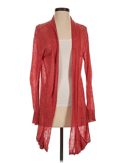 Pre-owned Eileen Fisher Cardigan Sweater In Red