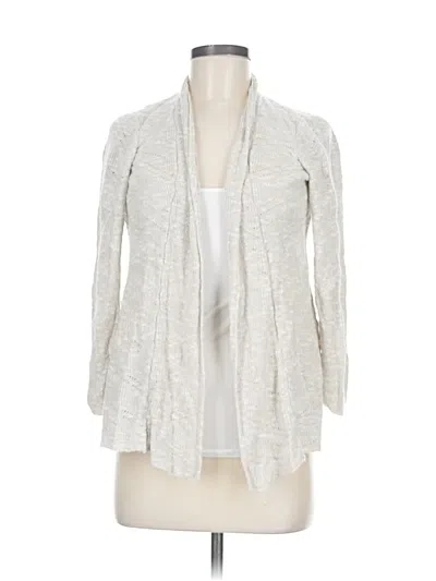 Pre-owned Eileen Fisher Cardigan Sweater In Silver