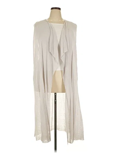 Pre-owned Eileen Fisher Cardigan Sweater In Silver