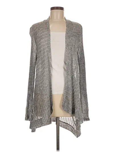 Pre-owned Eileen Fisher Cardigan Sweater In Silver