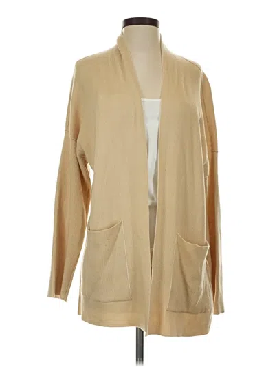 Pre-owned Eileen Fisher Cardigan Sweater In Tan