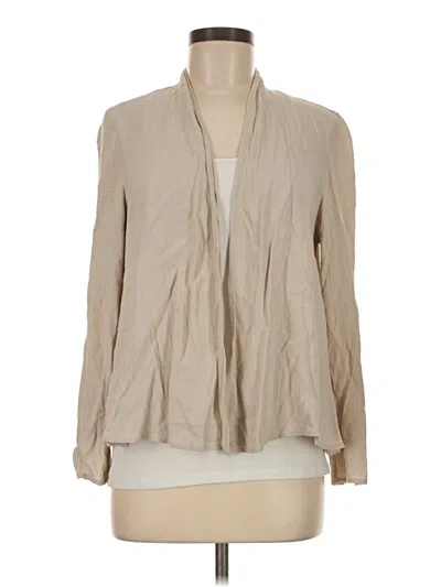 Pre-owned Eileen Fisher Cardigan Sweater In Tan