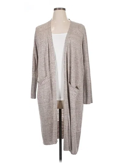 Pre-owned Eileen Fisher Cardigan Sweater In Tan