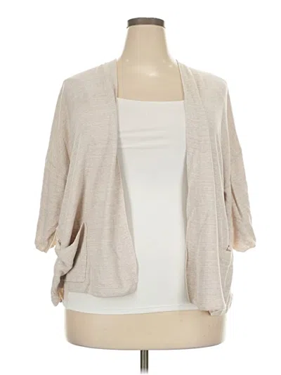 Pre-owned Eileen Fisher Cardigan Sweater In Tan