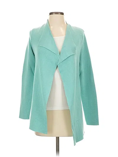 Pre-owned Eileen Fisher Cardigan Sweater In Teal