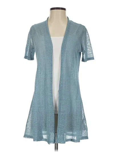 Pre-owned Eileen Fisher Cardigan Sweater In Teal