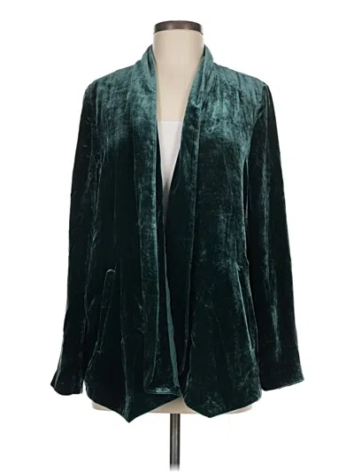 Pre-owned Eileen Fisher Cardigan Sweater In Teal