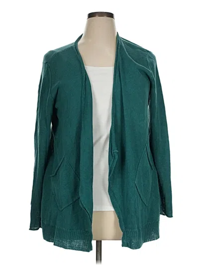 Pre-owned Eileen Fisher Cardigan Sweater In Teal