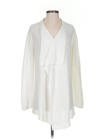 Pre-owned Eileen Fisher Cardigan Sweater In White