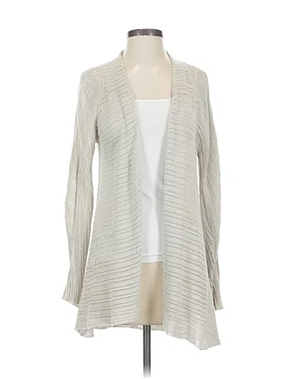 Pre-owned Eileen Fisher Cardigan Sweater In White