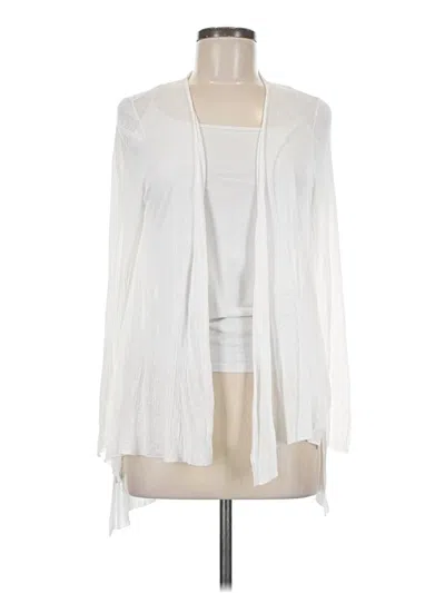 Pre-owned Eileen Fisher Cardigan Sweater In White