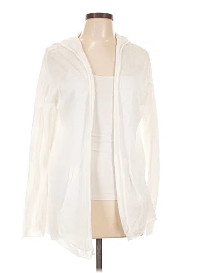 Pre-owned Eileen Fisher Cardigan Sweater In White