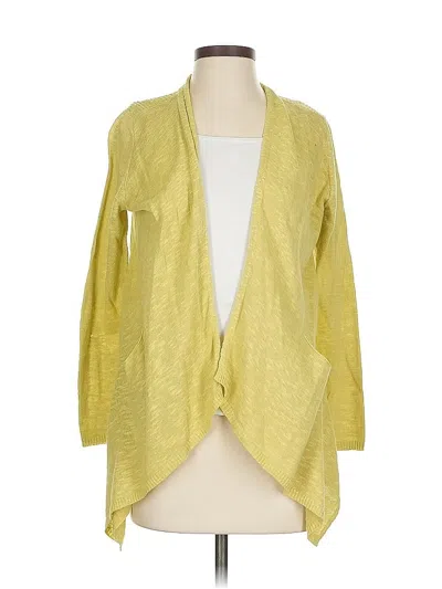 Pre-owned Eileen Fisher Cardigan Sweater In Yellow