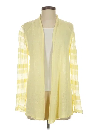 Pre-owned Eileen Fisher Cardigan Sweater In Yellow