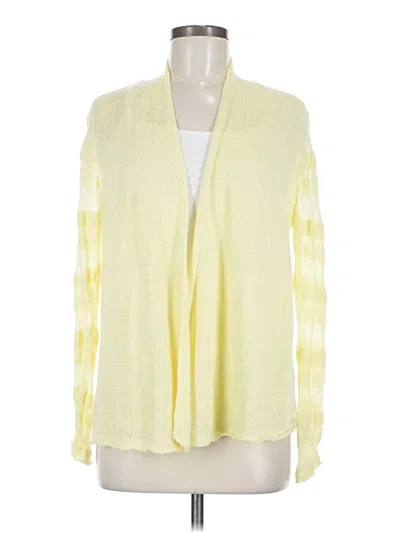Pre-owned Eileen Fisher Cardigan Sweater In Yellow
