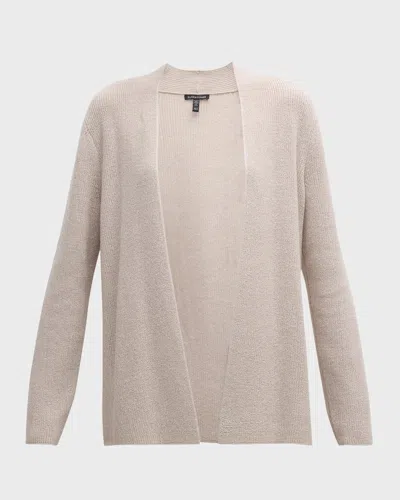 Eileen Fisher Cardigan Womens Dove Ribbed Knit Long Sleeve Classic Fit Frog356 In White