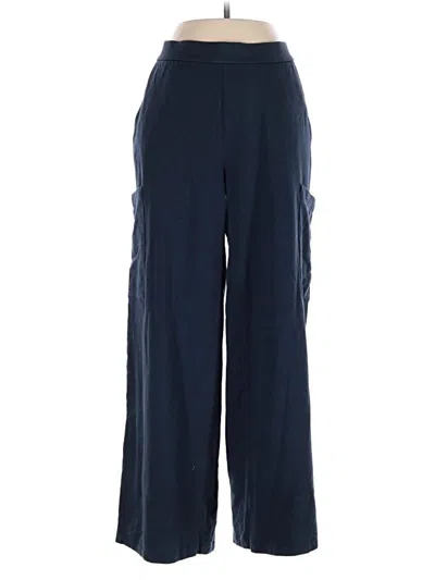 Pre-owned Eileen Fisher Cargo Pants In Blue