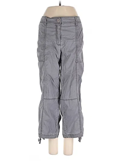 Pre-owned Eileen Fisher Cargo Pants In Gray