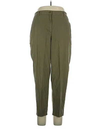 Pre-owned Eileen Fisher Cargo Pants In Green