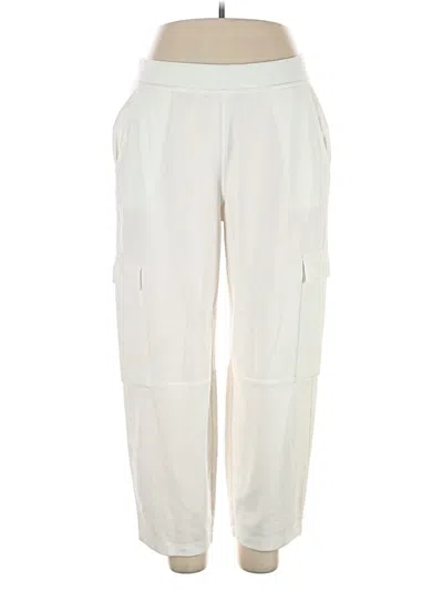 Pre-owned Eileen Fisher Cargo Pants In Ivory