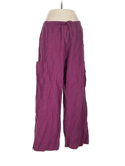 Pre-owned Eileen Fisher Cargo Pants In Purple