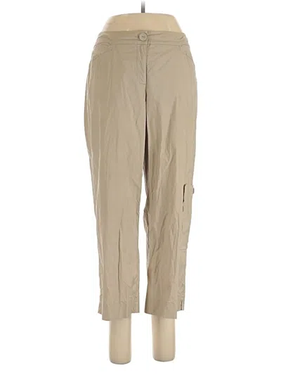 Pre-owned Eileen Fisher Cargo Pants In Tan
