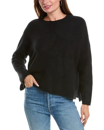 Eileen Fisher Cashmere & Silk-blend Box Top In Black