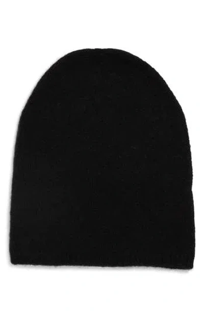 Eileen Fisher Cashmere & Silk Blend Knit Beanie In Black