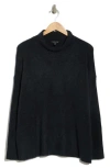 Eileen Fisher Cashmere Blend Bouclé Turtleneck Sweater In Black