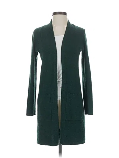 Pre-owned Eileen Fisher Cashmere Cardigan Sweater In Green