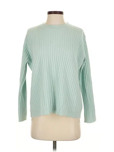 Pre-owned Eileen Fisher Cashmere Pullover Sweater In Green