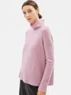 Eileen Fisher Cashmere Silk Bliss Box-top In Pink