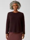 Eileen Fisher Cashmere Silk Bliss Crew Neck Top In Purple