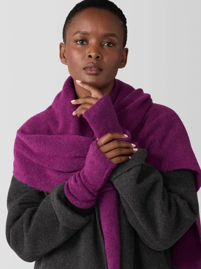 Eileen Fisher Cashmere Silk Bliss Glovelettes In Purple