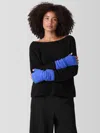 Eileen Fisher Cashmere Silk Bliss Glovelettes In Blue