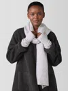 Eileen Fisher Cashmere Silk Bliss Glovelettes In Gray