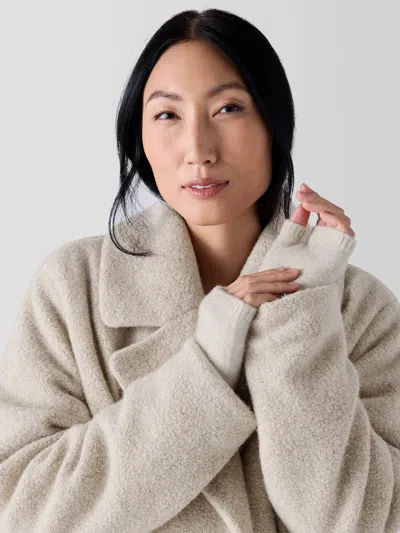 Eileen Fisher Cashmere Silk Bliss Glovelettes In Maple Oat