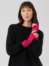 Eileen Fisher Cashmere Silk Bliss Glovelettes In Pink