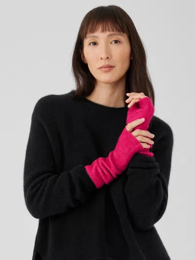 Eileen Fisher Cashmere Silk Bliss Glovelettes In Pink
